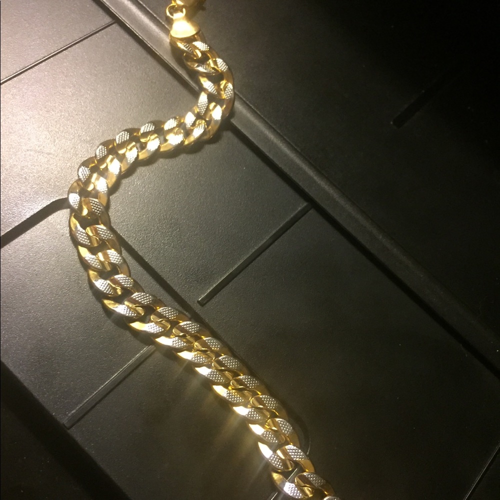 14k two tone gold fused Miami cuban bracelet